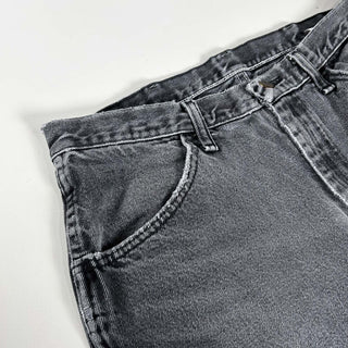 00's RUSTLER ストレート "フェード グレー" ブラック デニム パンツ(34×30)