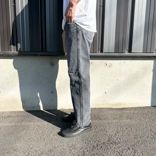 00's RUSTLER ストレート "フェード グレー" ブラック デニム パンツ(34×30)