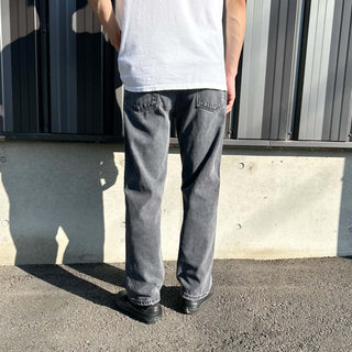00's RUSTLER ストレート "フェード グレー" ブラック デニム パンツ(34×30)