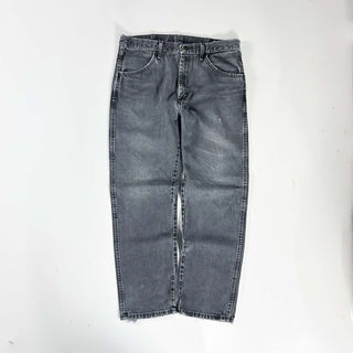 00's RUSTLER ストレート "フェード グレー" ブラック デニム パンツ(34×30)