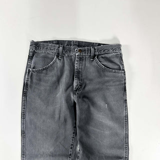 00's RUSTLER ストレート "フェード グレー" ブラック デニム パンツ(34×30)