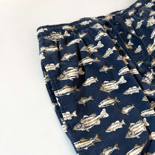 00's St. John's Bay ドローコード 総柄 魚 パジャマ パンツ