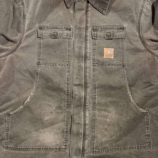 00's "made in USA" Carhartt 裏キルティング フェード ボロ ダック トラディショナルコート ジャケット
