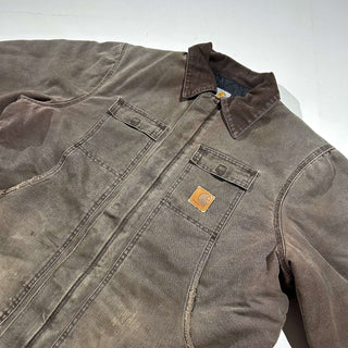 00's "made in USA" Carhartt 裏キルティング フェード ボロ ダック トラディショナルコート ジャケット
