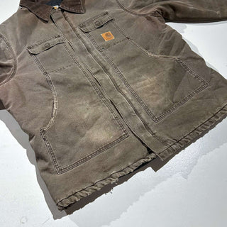 00's "made in USA" Carhartt 裏キルティング フェード ボロ ダック トラディショナルコート ジャケット