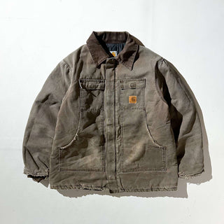 00's "made in USA" Carhartt 裏キルティング フェード ボロ ダック トラディショナルコート ジャケット