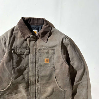 00's "made in USA" Carhartt 裏キルティング フェード ボロ ダック トラディショナルコート ジャケット