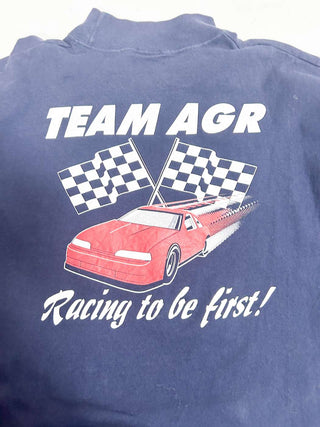 90's "made in USA" COTTON DELUXE クルーネック バックプリントカットソー