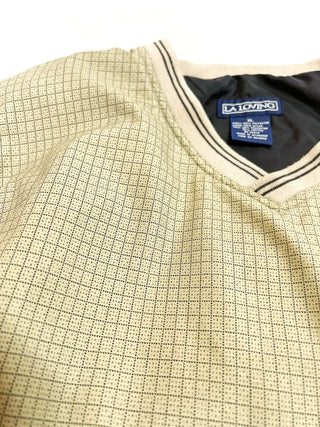 90's LA LOVING チェック ナイロン N/Sベスト