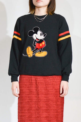 80's "made in USA" Disney フロッキープリント スウェット