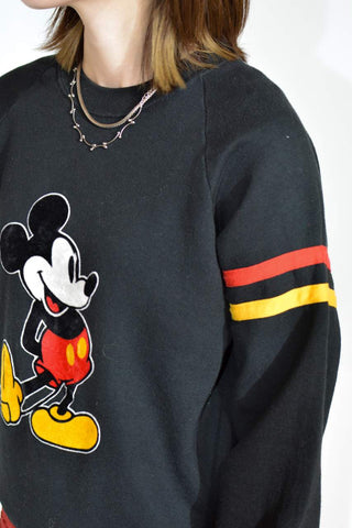 80's "made in USA" Disney フロッキープリント スウェット