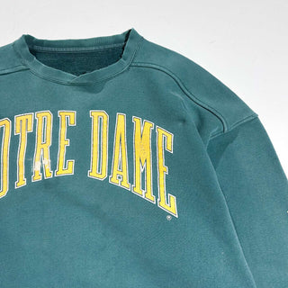 90's～00's NOTRE DAME ヘビーコットン フェード ボロ スウェットシャツ