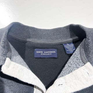 90's～00's SAFE HARBOR ニット切替 ポロ スウェットシャツ