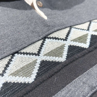 90's～00's SAFE HARBOR ニット切替 ポロ スウェットシャツ