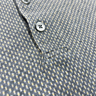 90's PERRY ELLIS 総柄 ニット L/Sポロシャツ