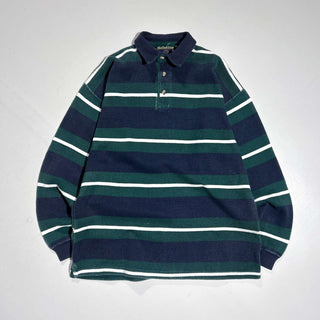 90's～ Solstice ピケ ボーダー L/S ポロシャツ