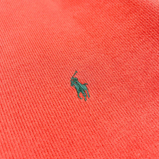 Ralph Lauren ハーフジップ コットンニットセーター(オレンジ)