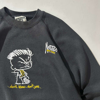 90's "made in USA" Lee NEGATUDE 「don't know don't care」アート スウェットシャツ