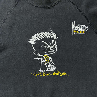 90's "made in USA" Lee NEGATUDE 「don't know don't care」アート スウェットシャツ