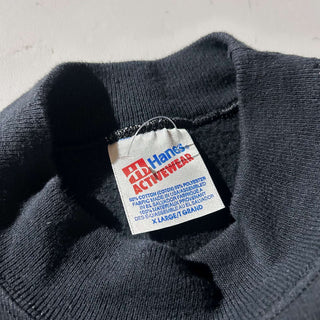 90's "made in USA" HANES "DON'T WANNA" 刺繍 アート スウェットシャツ