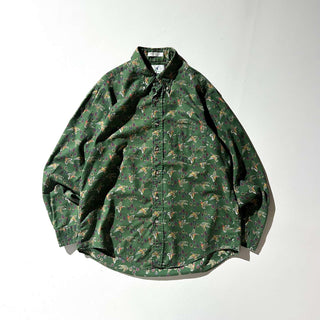 70's～80's "made in USA" Flying Scotsman アニマル柄×ペイズリー柄 L/S シャツ