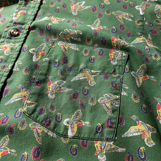 70's～80's "made in USA" Flying Scotsman アニマル柄×ペイズリー柄 L/S シャツ