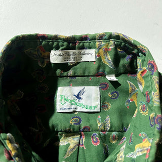 70's～80's "made in USA" Flying Scotsman アニマル柄×ペイズリー柄 L/S シャツ