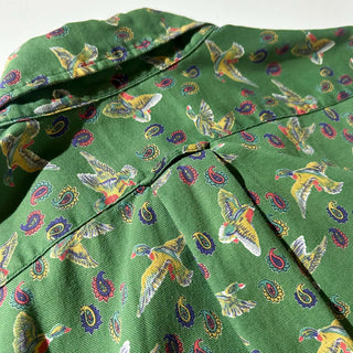 70's～80's "made in USA" Flying Scotsman アニマル柄×ペイズリー柄 L/S シャツ
