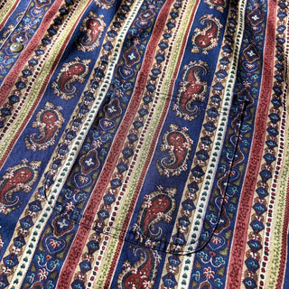 80's STRUCTURE 総柄 ペイズリー ストライプ L/S シャツ