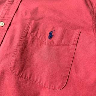 OLD RALPH LAUREN "CLASSIC FIT" ボタンダウン L/Sシャツ(レッド)