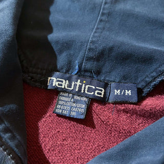 90's Nautica ハーフジップ 切替 フーディー
