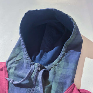 90's Nautica ハーフジップ 切替 フーディー