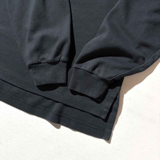 90's Ralph Lauren 無地 L/S ポロシャツ(ブラック)