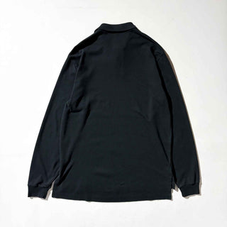 90's Ralph Lauren 無地 L/S ポロシャツ(ブラック)
