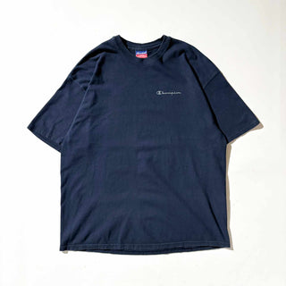 00's Champion ワンポイント ロゴ Tシャツ(ネイビー)