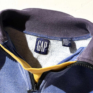 90's OLD GAP 鹿の子 ハーフジップ ボーダー カットソー