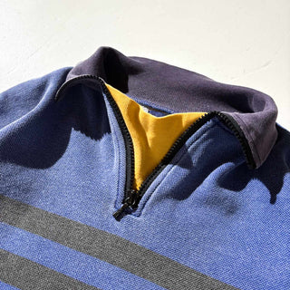 90's OLD GAP 鹿の子 ハーフジップ ボーダー カットソー