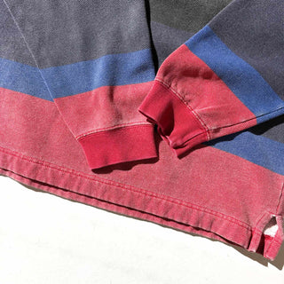 90's OLD GAP 鹿の子 ハーフジップ ボーダー カットソー