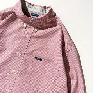 Chaps ralph lauren "easy care" ボタンダウン チェック L/Sシャツ(レッド)