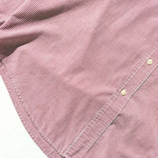 Chaps ralph lauren "easy care" ボタンダウン チェック L/Sシャツ(レッド)