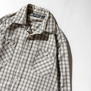 ～80's OLD GAP コットン×ポリエステル チェック L/S シャツ