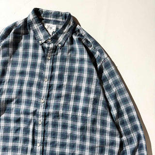 ～90's OLD GAP コットン×ポリエステル チェック L/S シャツ