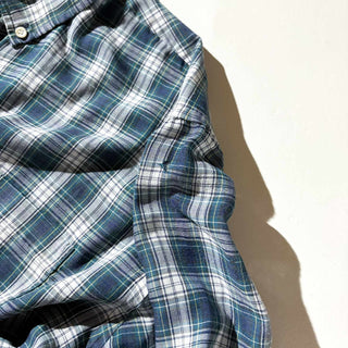 ～90's OLD GAP コットン×ポリエステル チェック L/S シャツ