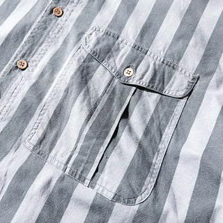 80's Results モノクロ ストライプ S/S シャツ