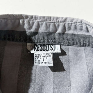 80's Results モノクロ ストライプ S/S シャツ