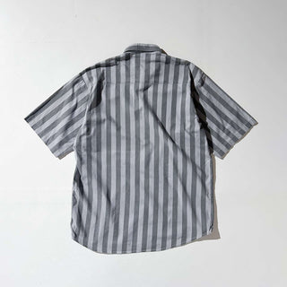 80's Results モノクロ ストライプ S/S シャツ