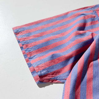 90's nautica ボタンダウン マルチストライプ S/S シャツ