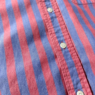 90's nautica ボタンダウン マルチストライプ S/S シャツ