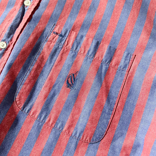90's nautica ボタンダウン マルチストライプ S/S シャツ