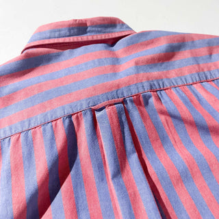 90's nautica ボタンダウン マルチストライプ S/S シャツ